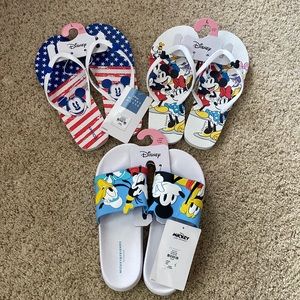 Disney Primark Mickey and friends set of 3 sandals.